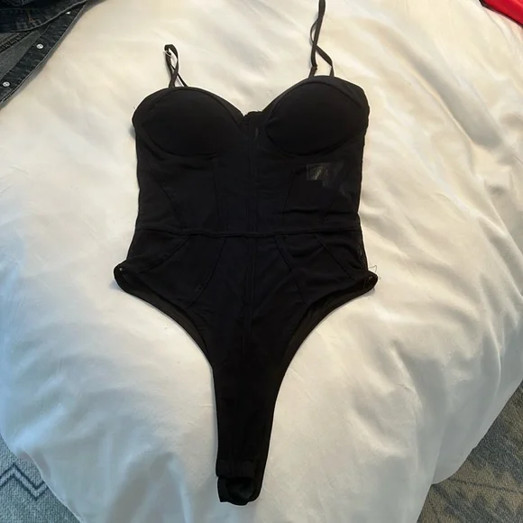 New with tags black thing bodysuit with adjustable straps - Picture 1 of 4